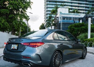 2024 Mercedes-Benz C300 exotic car rental at South Beach Miami