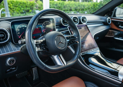 2024 Mercedes-Benz C300 rental for photoshoots at Wynwood Art Walls Miami